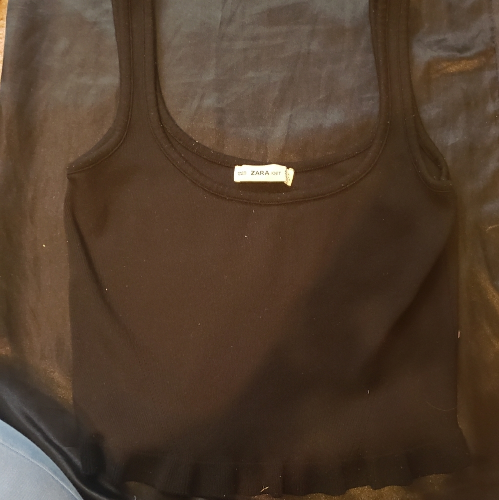 Zara knit black tank top🖤